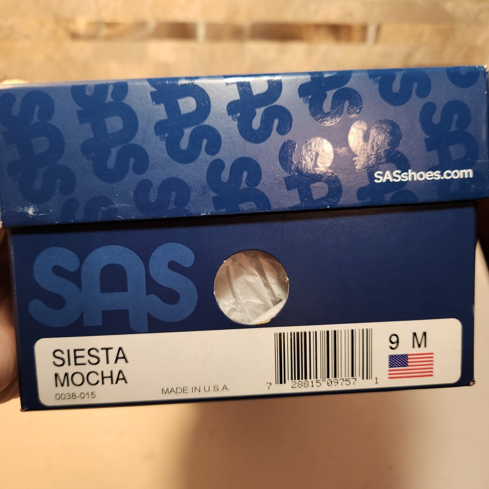 SAS Siesta Mocha Brown Leather Walking Shoes Womens 9 M San Antonio‎ Made in USA - Picture 7 of 8